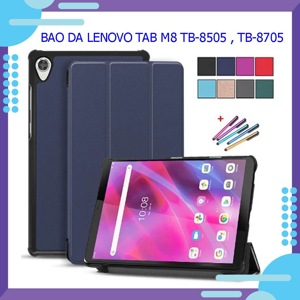 Bao da máy tính bảng lenovo tab m8 tb-8505 , tb-8705 cao cấp - có quà tặng kèm