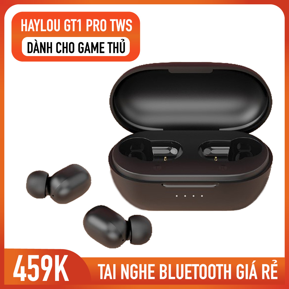 [Hàng có sẵn] Tai nghe Bluetooth TWS Haylou GT1 Pro - Công nghệ kết nối không dây true wireless siêu ổn định không giật - Cách âm giá rẻ dưới 1 triệu dành cho game thủ chơi PUBG - Khả năng chống nước vô đối