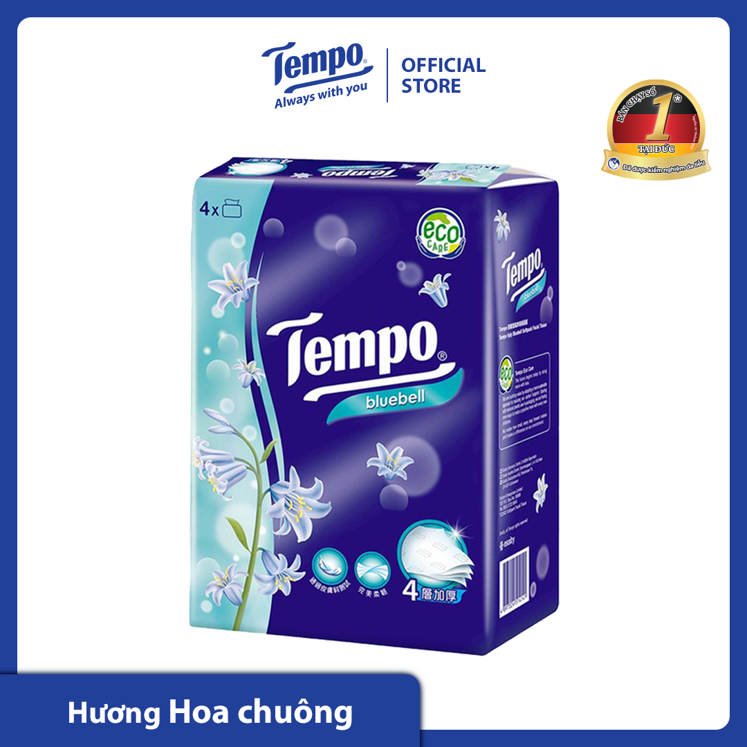 Khăn giấy rút cao cấp Tempo - 4 lớp bền dai, an toàn cho da