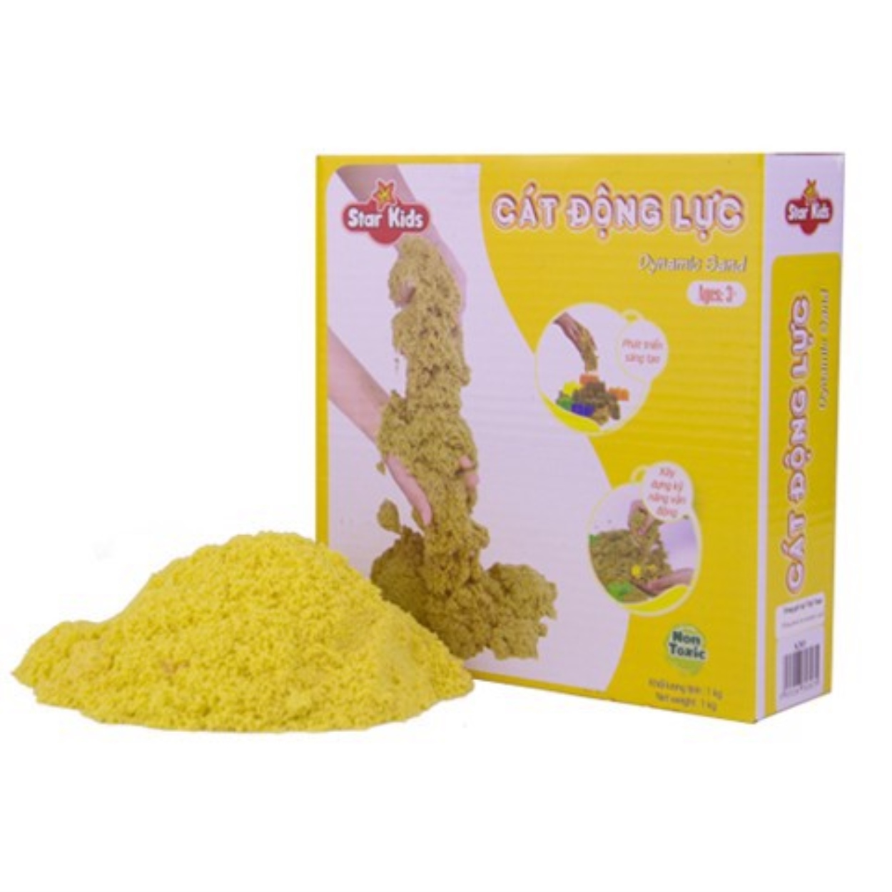 ◐▥ Cát Động Lực Màu Vàng 1kg STAR KIDS (K303)
