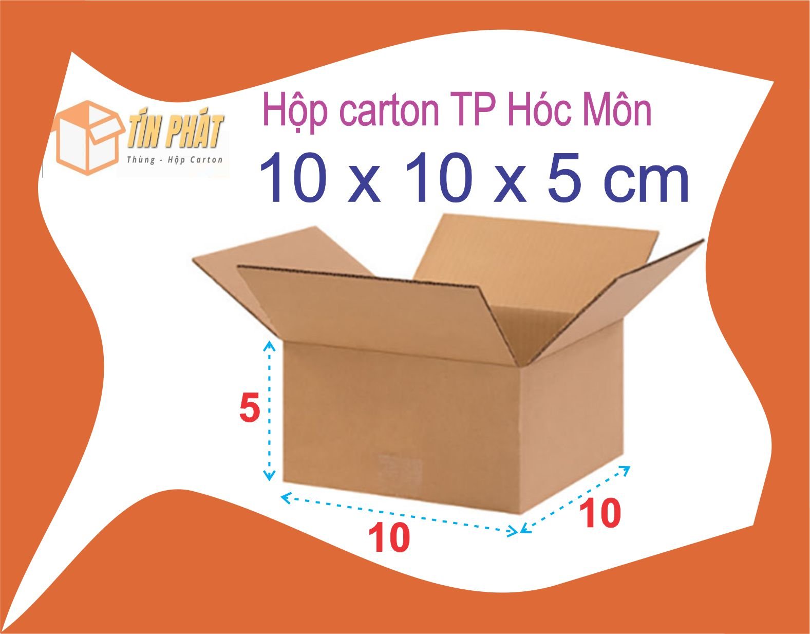 10 x 10 x 5 cm combo 50 cái hộp carton