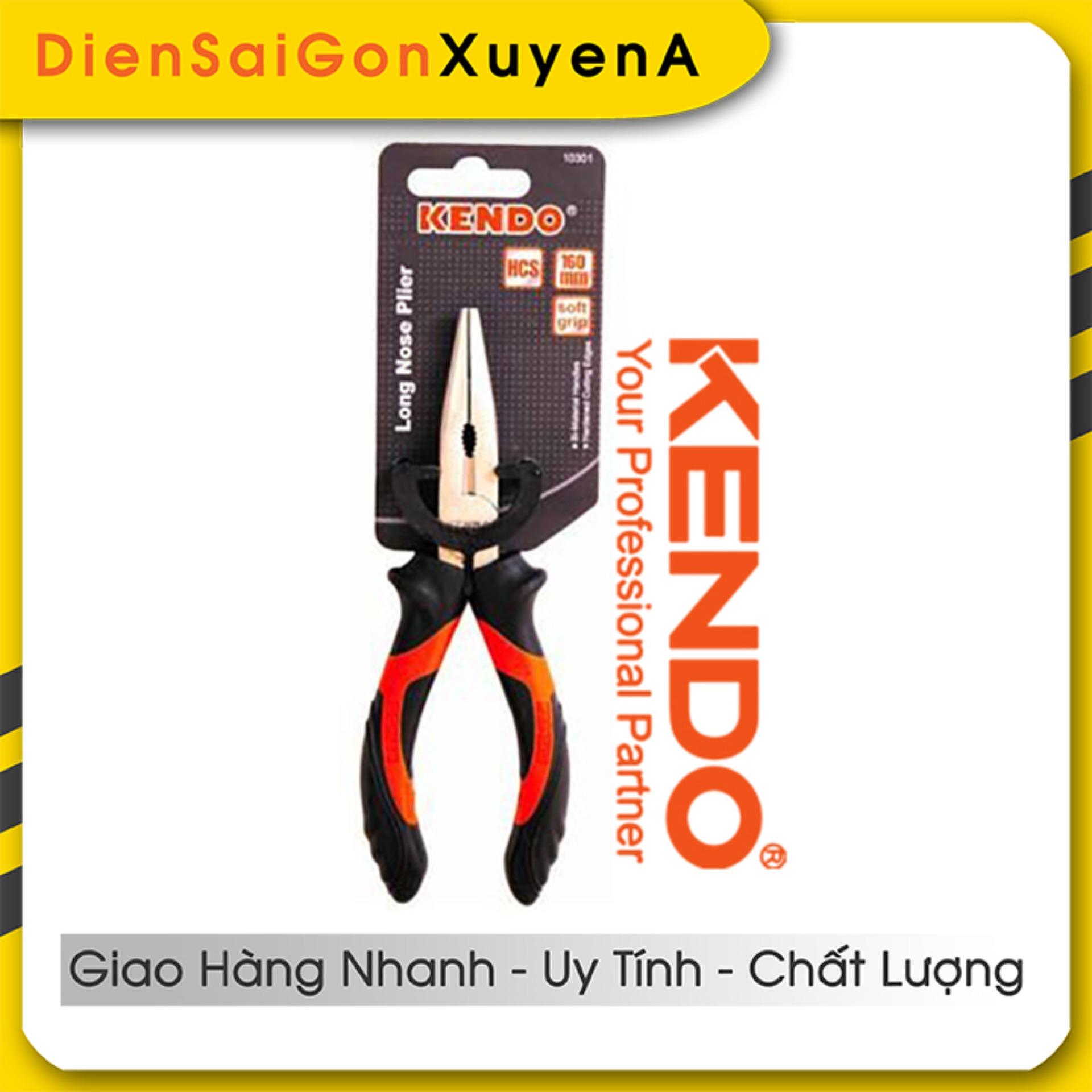 Kìm kềm mũi nhọn 160mm 6inch hcs tpr kendo 10301 - điện sài gòn xuyên á
