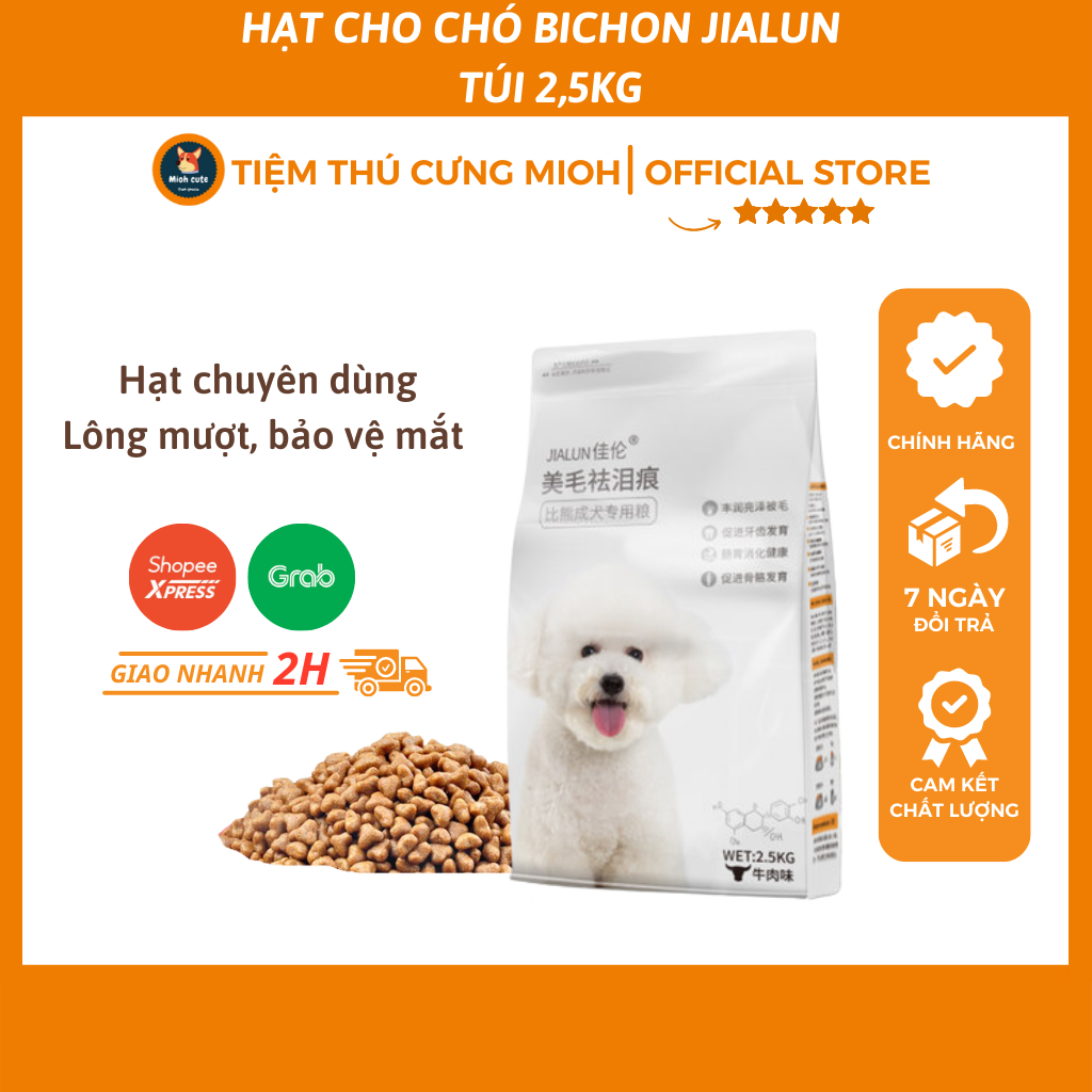 Thức ăn hạt cho chó JIALUN chuyên dùng cho Bichon túi 2,5kg