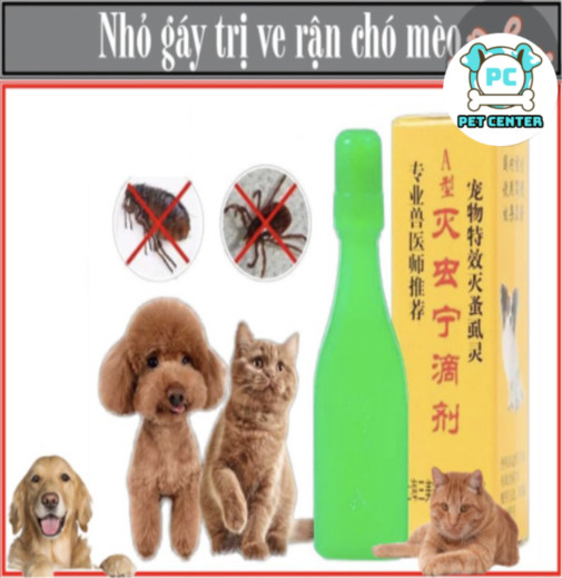 CHAI THUỐC DIỆT VE RẬN BỌ CHÉT NHỎ GÁY CHÓ MÈO 2.5ML