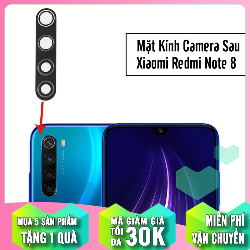 Mặt kính thay thế camera sau cho Xiaomi Redmi Note 8