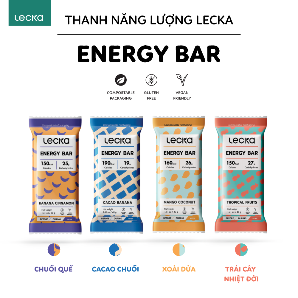 Thanh năng lượng Lecka Energy Bar đủ vị 40g