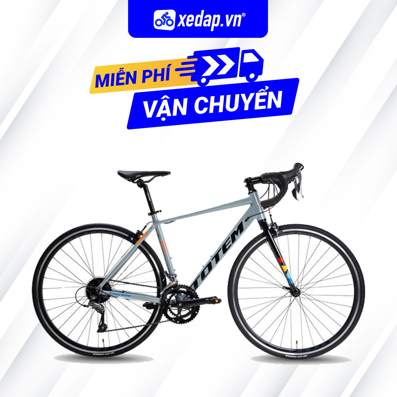 [TRẢ GÓP 0% ][FREESHIP] Xe Đạp Thể Thao Đua Đường Trường Road TOTEM Flash 1 – Bánh 700C