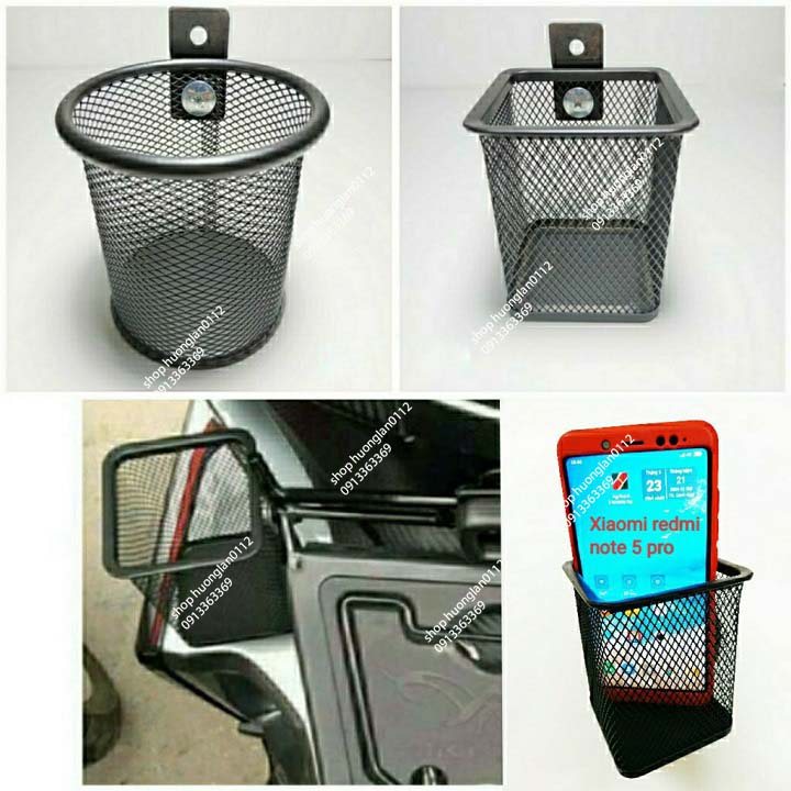 Rổ cạnh xe máy giỏ tròn, vuông giá 1 chiếc