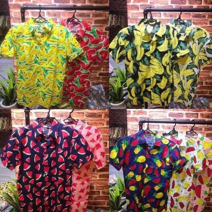 [Hoa Fashion] Bộ Đồ Hoa Quả, Sơ Mi Trái Cây Trang phục Unisex