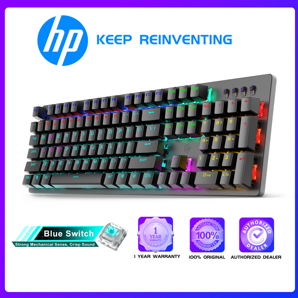 Bàn phím cơ outemu blue swich, KB GAMING HP GK-100F CƠ LED Cao Cấp , Điều hành Syatems: Windows 7/8/10 và cho Mac OS 10.