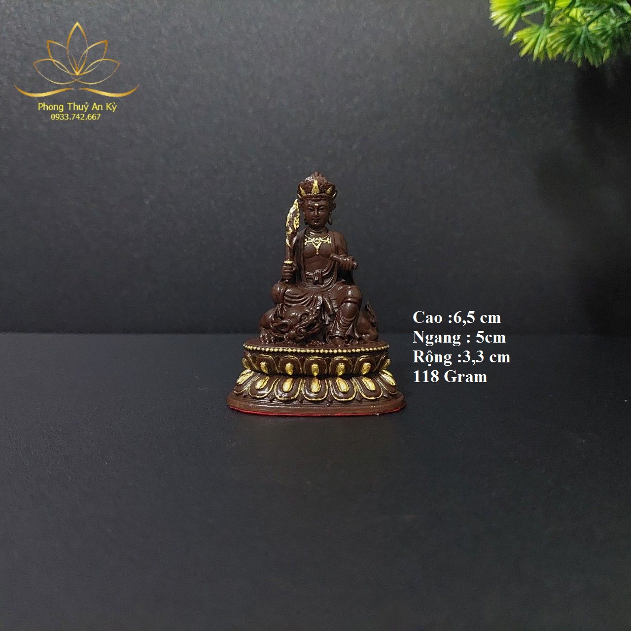 A517 tượng đồng ngài văn thù bồ tát phong thủy an kỳ