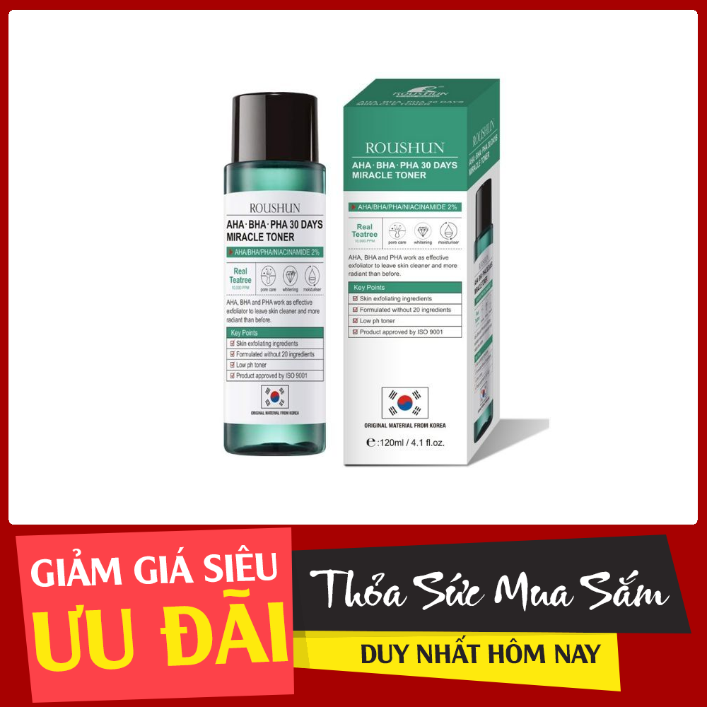 Nước Hoa Hồng "Thần Kỳ" AHA-BHA-PHA 30 Days Miracle Toner 120ml [sạch Mụn Chỉ Trong 30 Ngày]