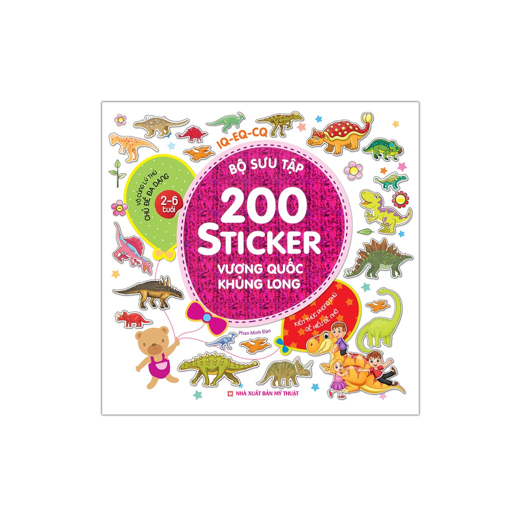 Sách - bộ sưu tập 200 sticker - vương quốc khủng long