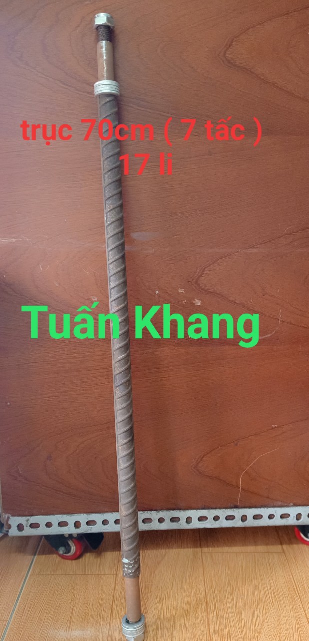 trục bánh xe 70cm 17 li ( TÁN KEO + LÔNG ĐỀN)