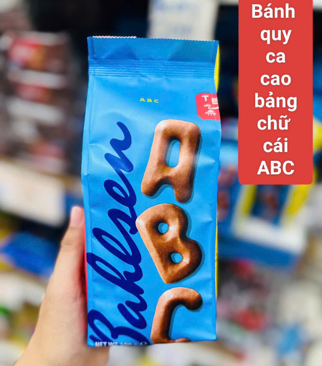 COMBO 5 GÓI Bánh quy Bahlsen hình chữ cái ABC, Bánh quy Bahlsen ABC 100g nhập khẩu Đức, bánh quy bơ giòn tan