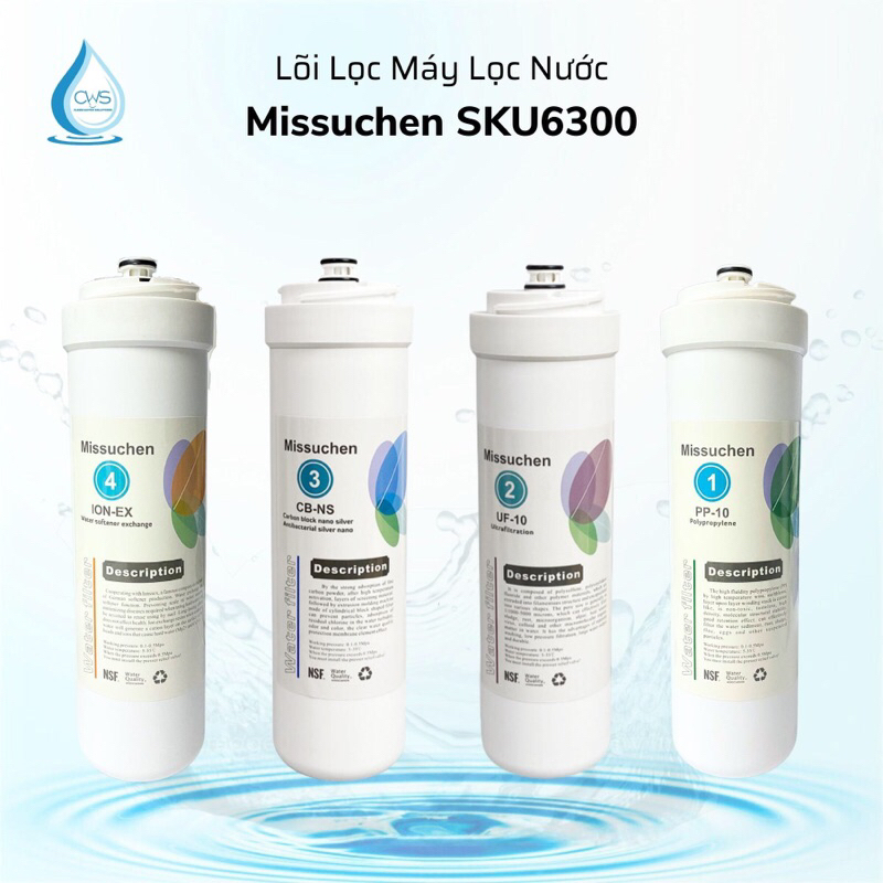 Lõi Lọc 1,2,3,4 MISSUCHEN - Made in Japan -Hàng chính hãng - Dùng thay cho máy SKU6300