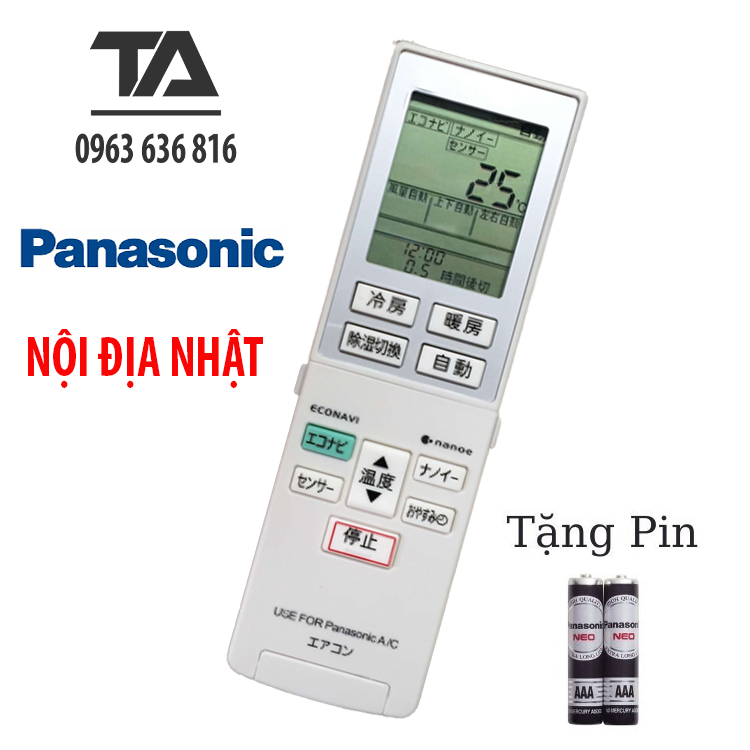 Remote máy lạnh panasonic ✔ điều khiển điều hòa panasonic hàng nội địa nhật - chính hãng