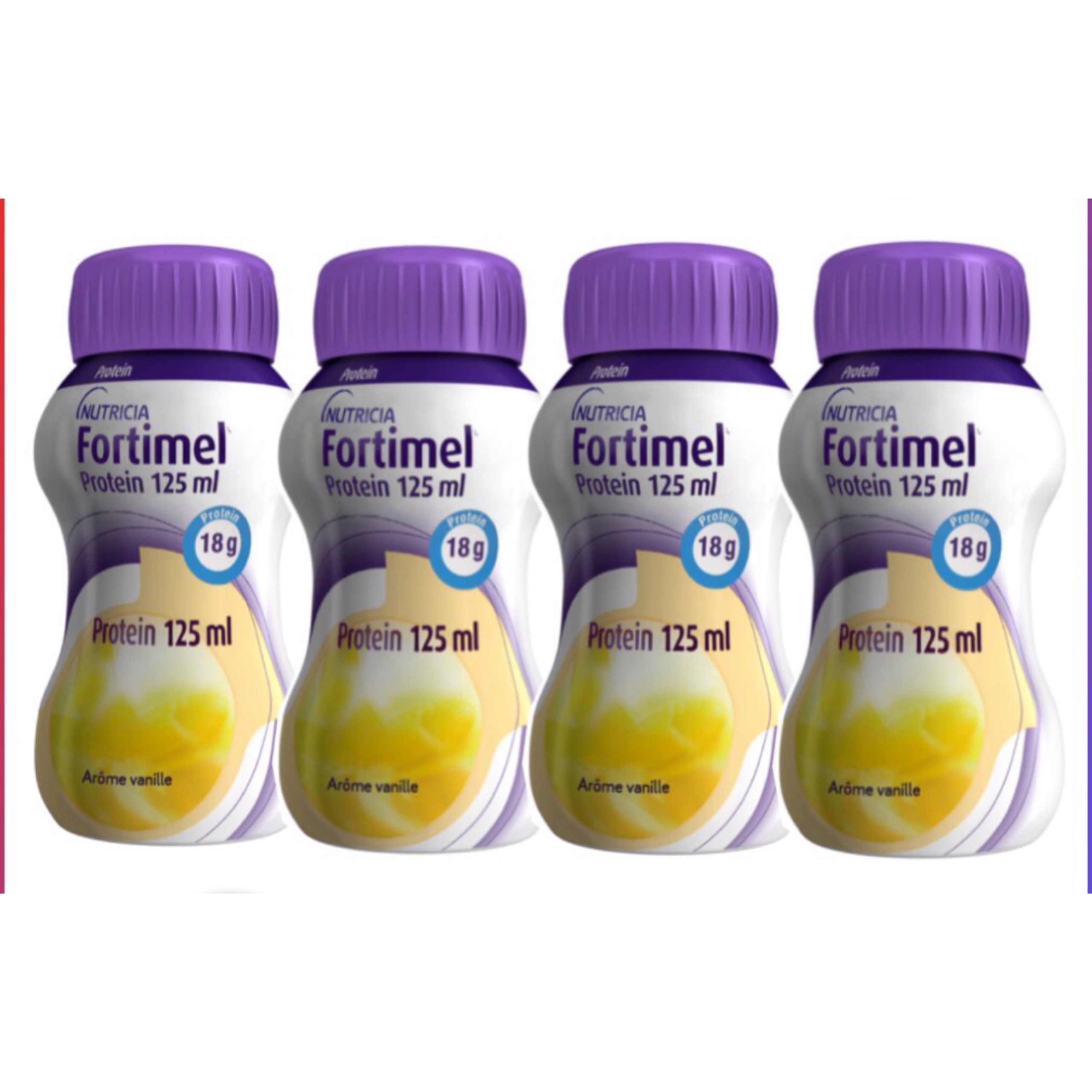 [Combo 4 Chai] Sữa Nước Fortimel Protein Vị Vani 125ml - Nhập Khẩu Hà Lan