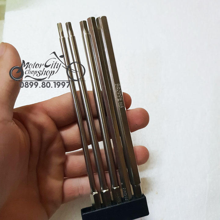 Bộ 5 đầu lục giác dài 150mm dành cho khoan, máy bắn vít