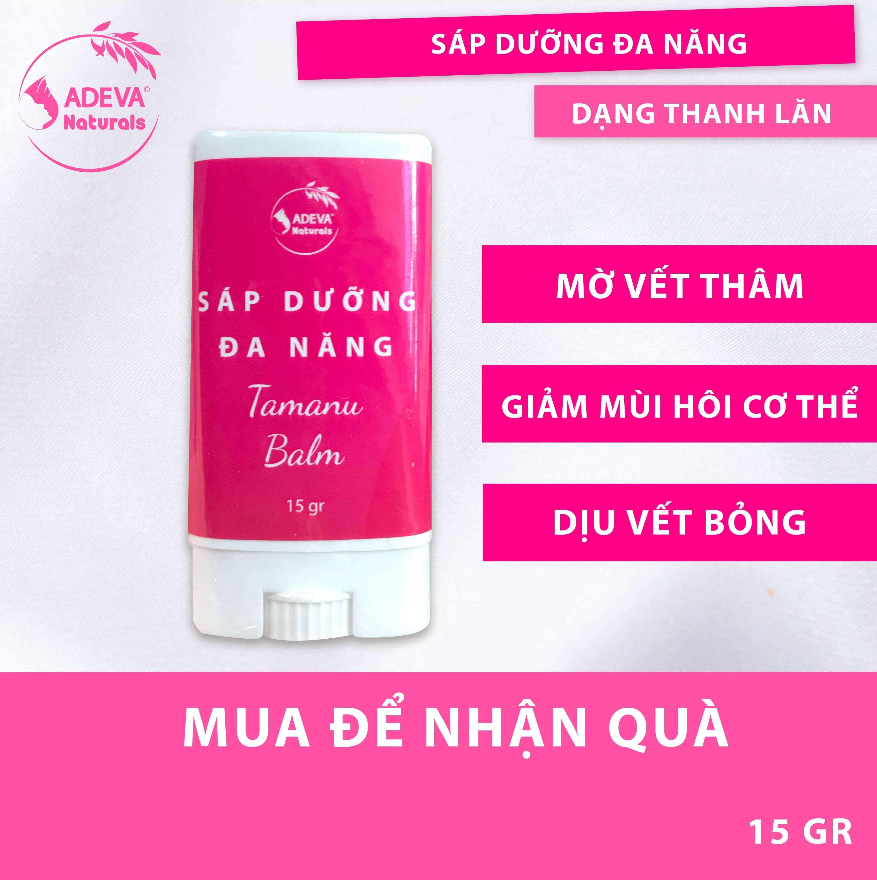 Thanh lăn mù u đa năng - adeva noni - dưỡng ẩm từ dầu mù u thiên nhiên 15 gr