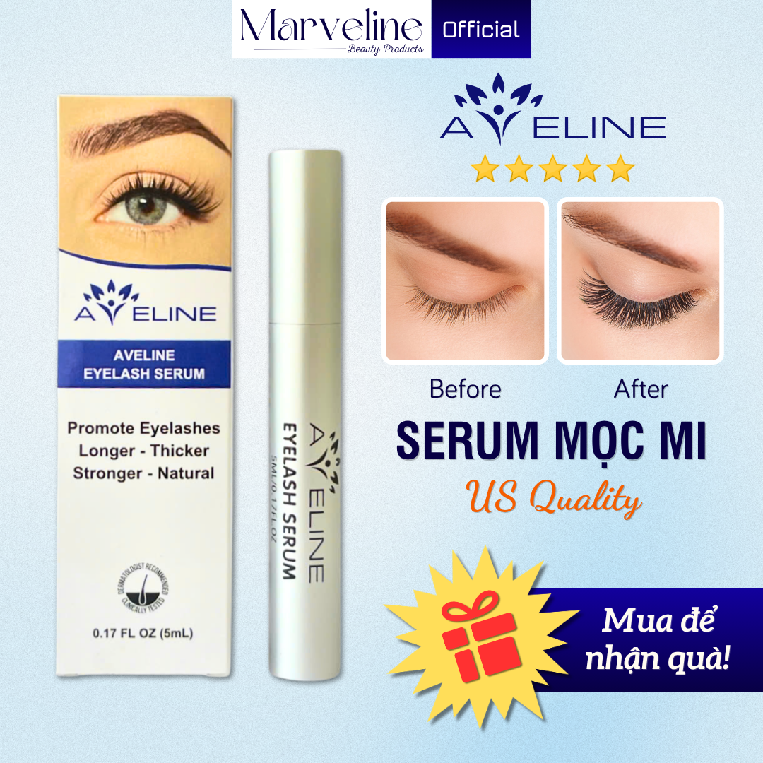 [Công thức cải tiến] Serum hỗ trợ mọc dài lông mi Aveline chính hãng Mỹ