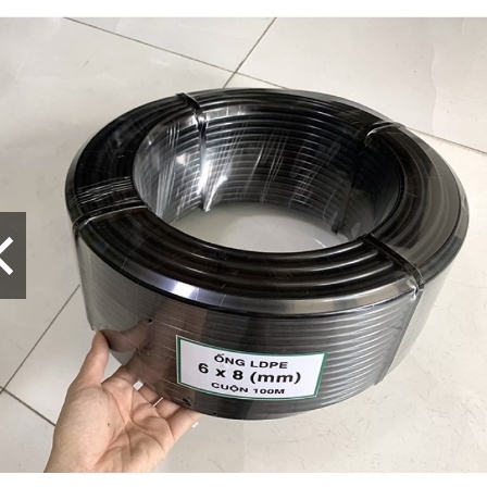 Cuộn ống ldpe đen 8mm loại 1, dây tưới cây, tưới lan nhựa nguyên sinh -100m cuộn- tưới phun mưa, phun sương