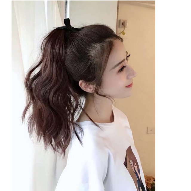 Tóc giả đuôi ngựa- tóc cột xù dợn tự nhiên - 40cm
