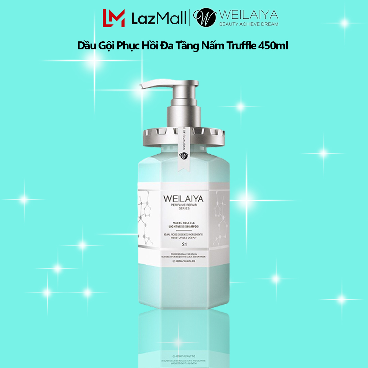  Dầu Gội Weilaiya Phục Hồi Đa Tầng Nấm Truffle Weilaiya 450ml Chống Lão Hóa Da Đầu và Mượt Tóc 