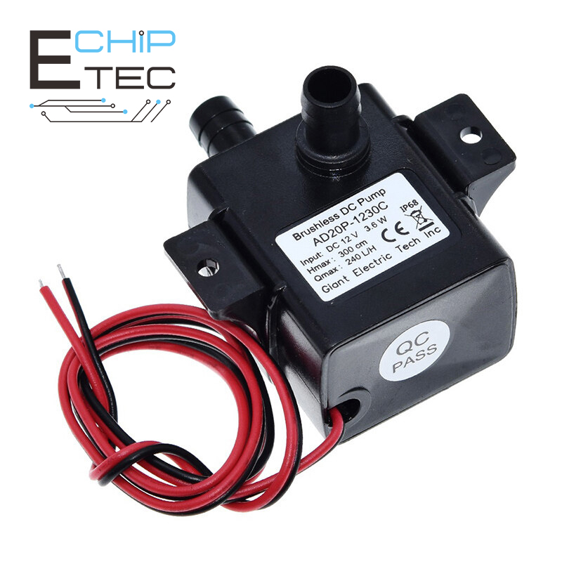 Mini submersible water pump ultra quiet dc 12v 4.8w 3m 240l/h waterproof brushless water pump