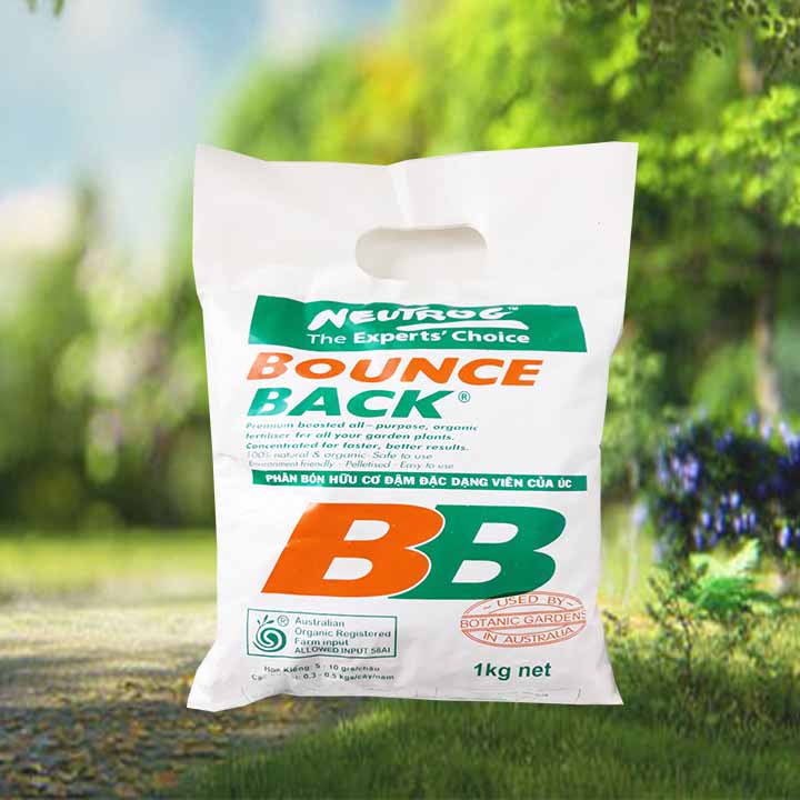 [HCM]Phân bón hữu cơ dùng cho rau màu hoa kiểng Bounce Back 1kg-Tặng kèm 1 gói hạt giống