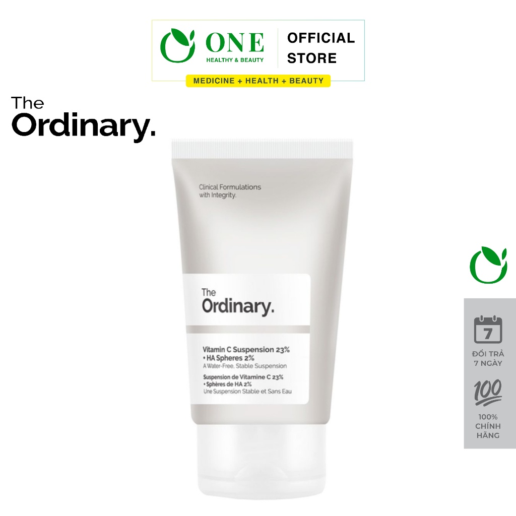 The Ordinary Chính Hãng - Kem dưỡng trắng, nâng tone da The Ordinary Vitamin C Suspension 23% + HA Spheres 2% 30ml