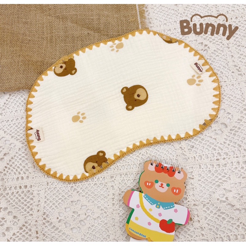 Gối xô muslin lót đầu cho bé sơ sinh, gối xô 10 lớp