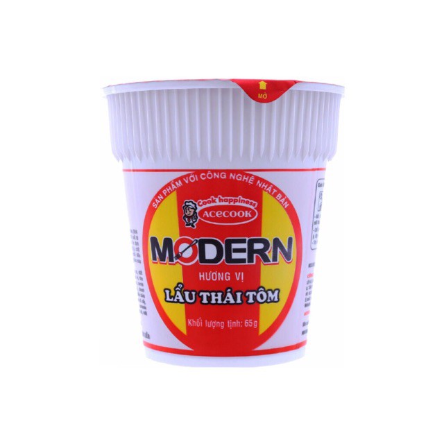 Combo 3 cốc Mì Ly Modern Lẩu Thái Tôm 65G