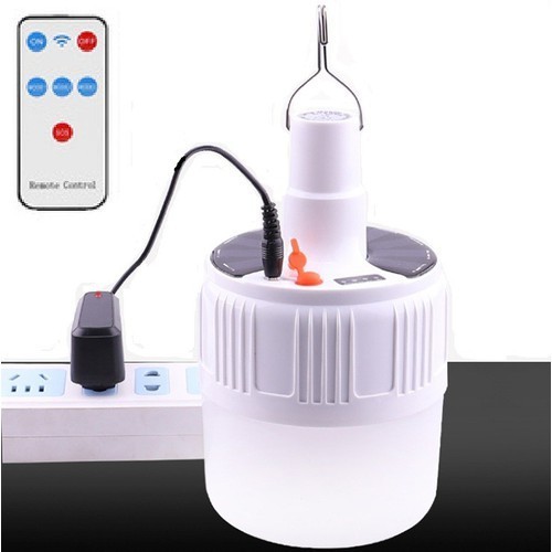 [HCM][LOẠI XỊN - Có Remote] Bóng Đèn Tích Điện 80W Bóng Đèn Năng Lượng Mặt Trời 24 LED 4 Chế Độ Sử Dụng Cho Đi Du Lịch Qua Đêm Bán Hàng Ngoài Đường Ko Cần Nguồn Ổ Điện