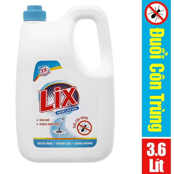 Nước lau sàn lix đuổi côn trùng 3.6 lít