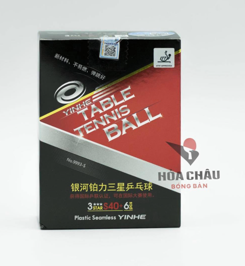 Bóng thi đấu 3 sao super yinhe đỏ s40+ hộp 6 quả