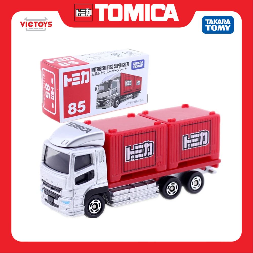 Xe container Tomica No.85 Mitsubishi Fuso Super (thùng container có thể tháo rời) 971986 Chính Hãng TakaraTomy - Victoys