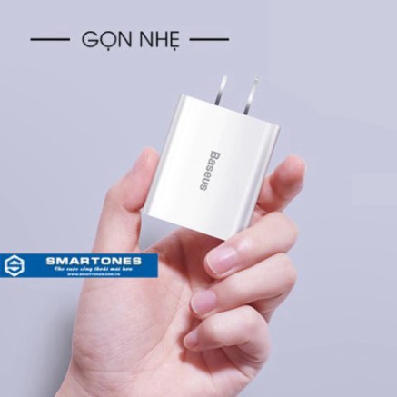Củ sạc baseus speed mini ccfs- m02 2 cổng usb g suất 10.5w cho iphone, samsung, xiaomi...