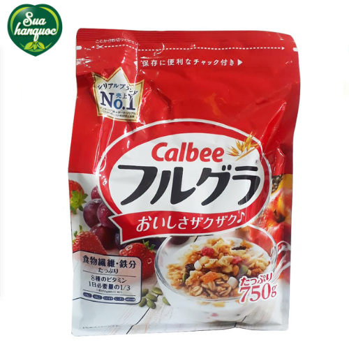 Ngũ Cốc Hoa Quả Nhật Bản - Ngũ Cốc Calbee 750gram - Ngũ cốc dinh dưỡng - Ăn kiêng