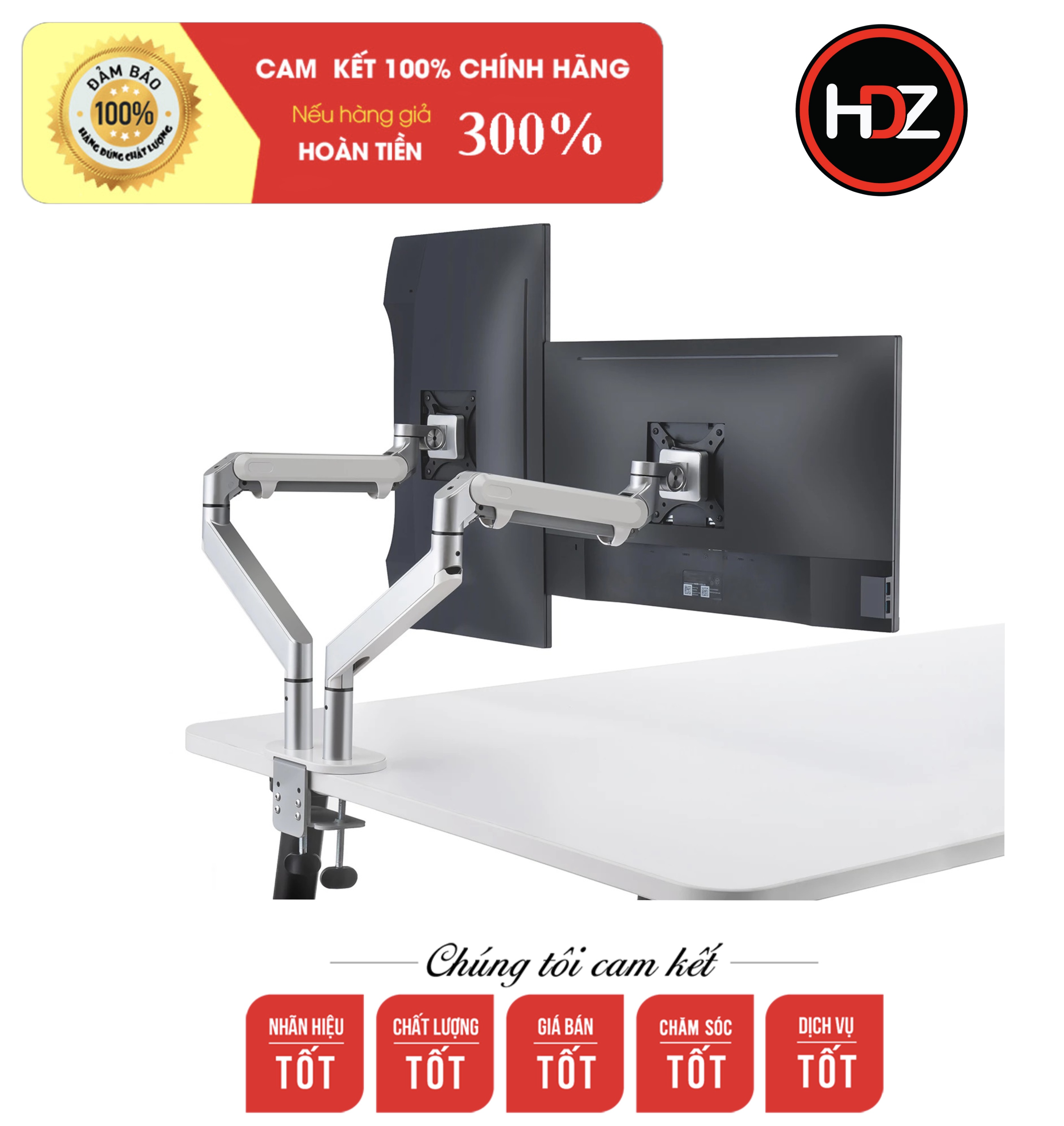 [FreeShip] Giá treo màn hình kép Gas Spring VP-2S - Hàng mỹ viozon