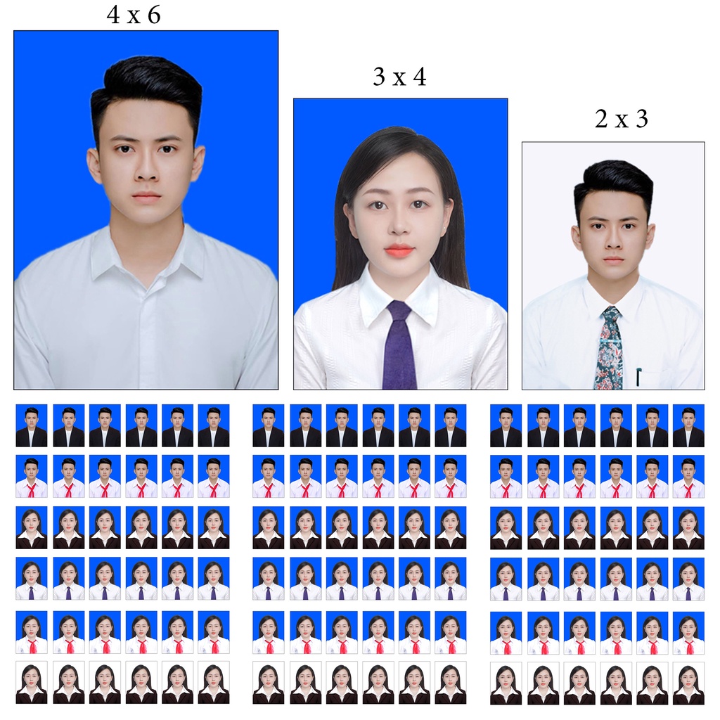 In ảnh thẻ làm hồ sơ 2x3, 3x4, 4x6