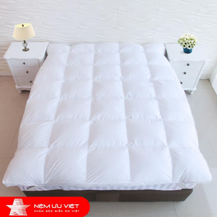 Nệm tăng tiện nghi lông vũ (Mattress topper) 1m6 x 2m0 x 7cm