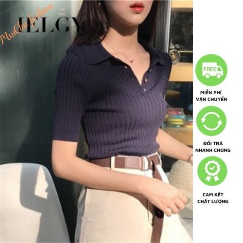 Áo polo áo thun nữ Zara VNXK có lá cổ -Thời trang Hàn Quốc_Minchu