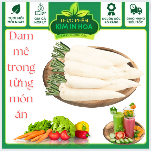 Củ cải trắng đà lạt dùng để nấu canh , xào giao hồ chí minh