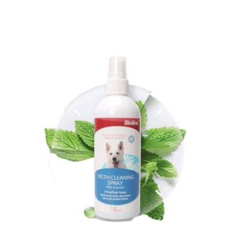 Bioline 175ml Dog & Cat Dental Care Mouthwash Spray with Fluoride, Anti-Bacterial Breath Freshener, Oral Hygiene - FREESHIP