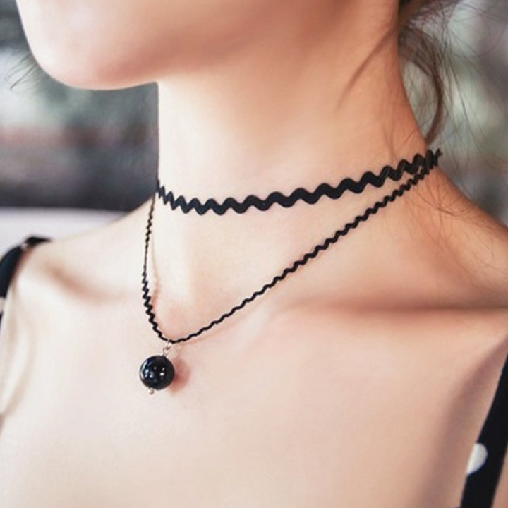 Vòng cổ choker 2 tầng cực dễ thương VCC025