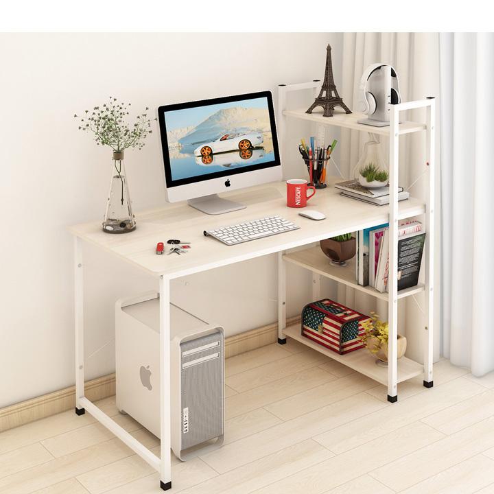 Bàn học liền kệ sách 100x48x75cm, thiết kế đẹp đẽ, tiêu chuẩn bàn học, khung thép chắc chắn, gỗ MDF chống xước chống nước