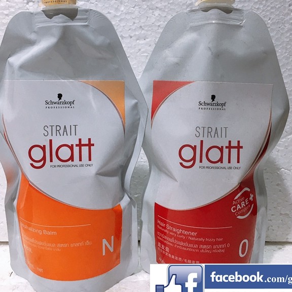 Cặp thuốc duỗi ép tóc glatt schwarzkopf glatt - tóc yếu