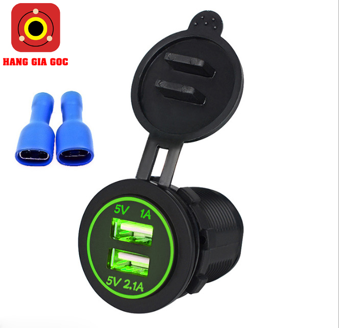 Tẩu sạc nhanh điện thoại dùng cho xe máy ô tô - Hàng nhập cao cấp