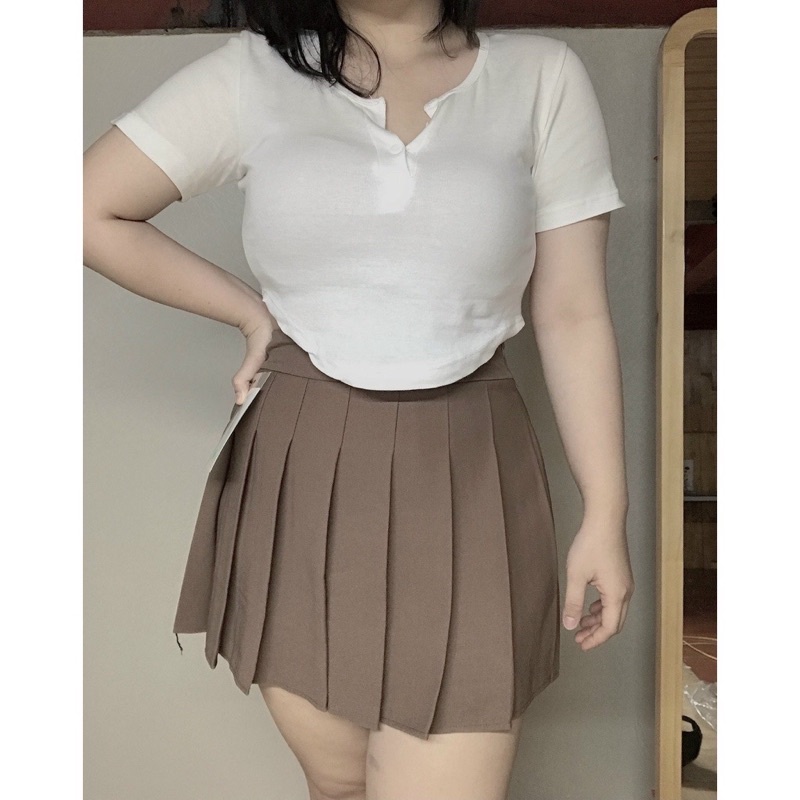 Áo thun croptop đuôi tôm, áo thun ngắn tay bigsize co dãn